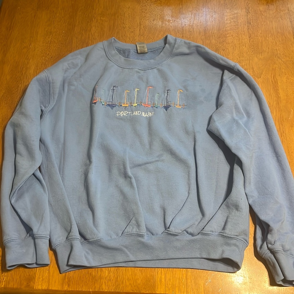 Light blue Portland Maine pullover